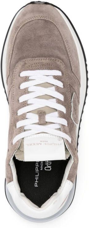 Philippe Model Paris suede-leather low-top sneakers Grey