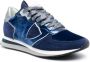 Philippe Model Paris suede-panelled low top sneakers Blue - Thumbnail 2
