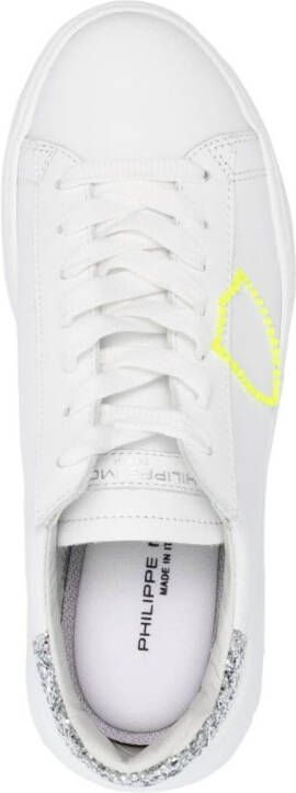 Philippe Model Paris Temple leather low-top sneakers White