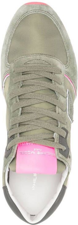 Philippe Model Paris Tropez suede-panelled sneakers Green
