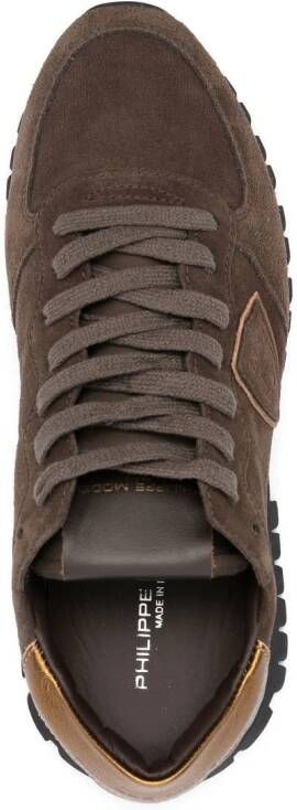 Philippe Model Paris TRPX lace-up suede sneakers Brown