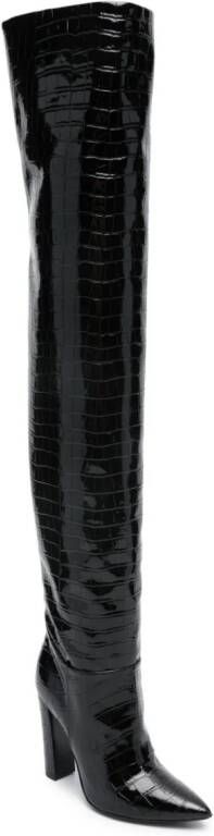 Philosophy Di Lorenzo Serafini 120mm crocodile-embossed leather boots Black