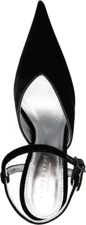 Philosophy Di Lorenzo Serafini 125mm pointed-toe velvet pumps Black