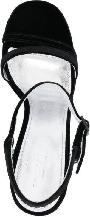 Philosophy Di Lorenzo Serafini 140mm velvet-finish sandals Black