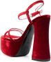 Philosophy Di Lorenzo Serafini 145mm velvet-finish sandals Red - Thumbnail 3