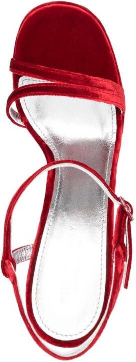 Philosophy Di Lorenzo Serafini 145mm velvet-finish sandals Red