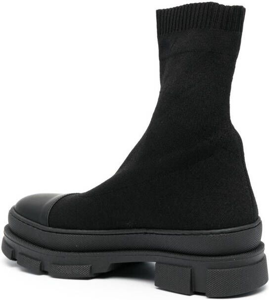 Philosophy Di Lorenzo Serafini logo-knit sock boots Black