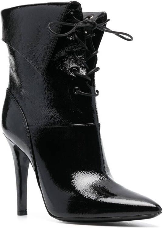 Philosophy Di Lorenzo Serafini pointed-toe 110mm lace boots Black