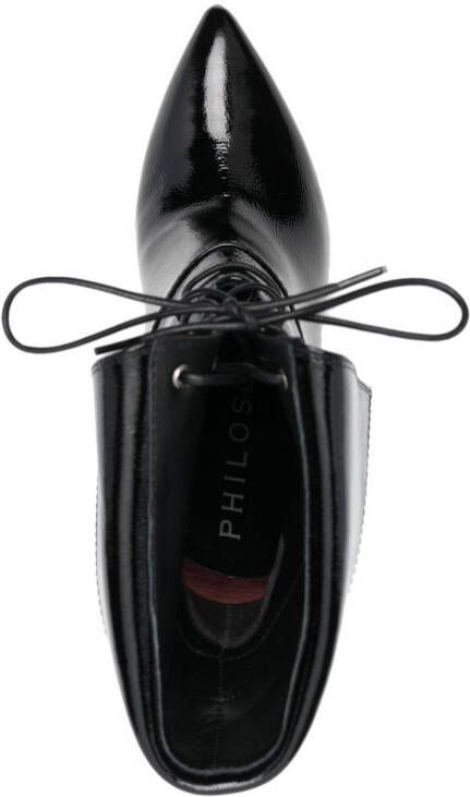 Philosophy Di Lorenzo Serafini pointed-toe 110mm lace boots Black
