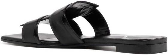 Pierre Hardy double-strap leather sandals Black