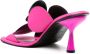 Pierre Hardy Lava Bulles 85mm laser-cut leather mules Pink - Thumbnail 3
