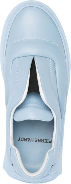 Pierre Hardy Skate Cubix leather sneakers Blue