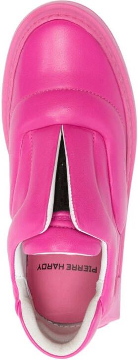 Pierre Hardy Skate Cubix padded leather sneakers Pink