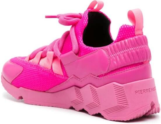 Pierre Hardy Trek Comet lace-up panelled sneakers Pink
