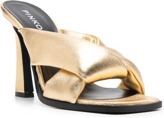 PINKO 110mm sculpted-heel sandals Gold