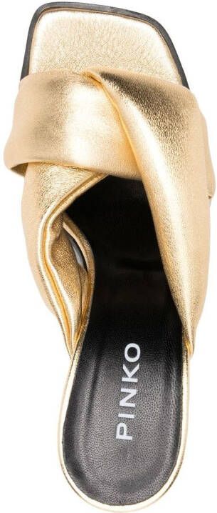 PINKO 110mm sculpted-heel sandals Gold