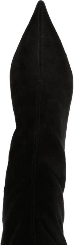 PINKO 65mm knee-high suede boots Black