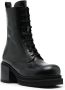 PINKO 70mm leather combat boots Black - Thumbnail 2