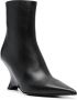 PINKO 90mm ankle leather boots Black - Thumbnail 2