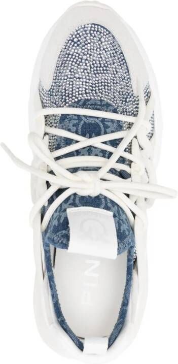 PINKO Ariel crystal-embellished chunky sneakers White