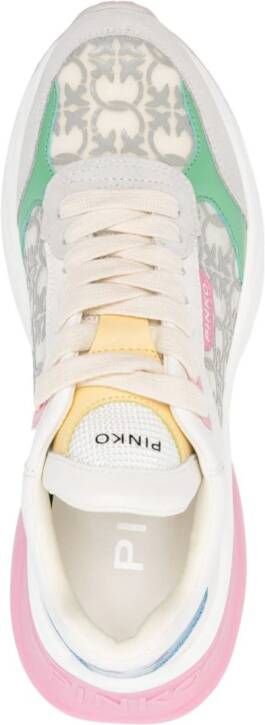PINKO Ariel panelled leather sneakers White