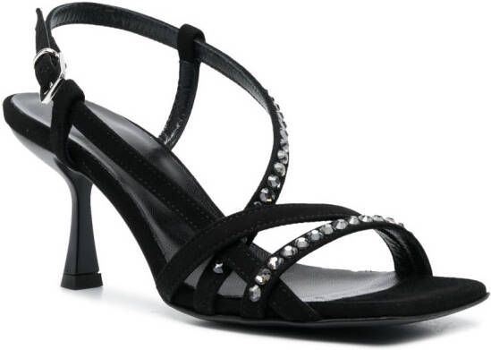 PINKO crystal-embellished sandals Black