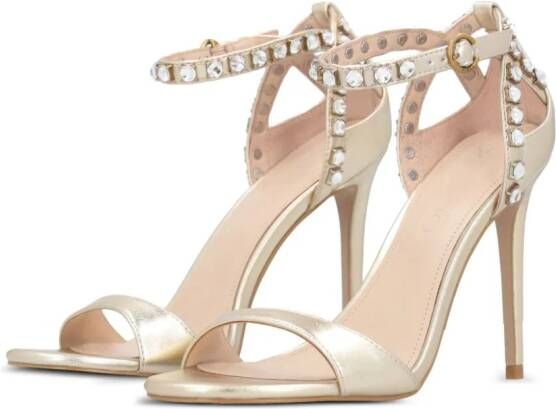 PINKO crystal-embellished sandals Gold