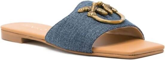 PINKO denim flat slippers Blue