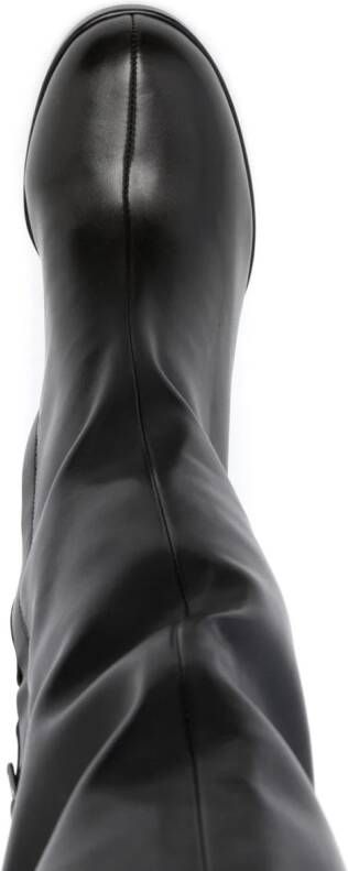 PINKO faux-leather knee-high boots Black