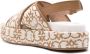 PINKO Flores embroidered-Love Birds sandals Brown - Thumbnail 3