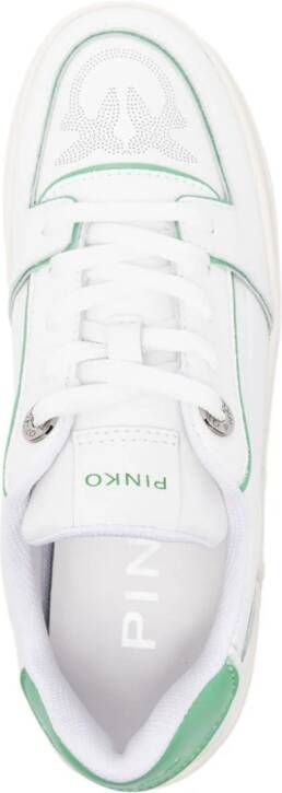 PINKO Greta two-tone platform sneakers White