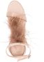 PINKO Janis 95mm feather-detail sandals Neutrals - Thumbnail 4