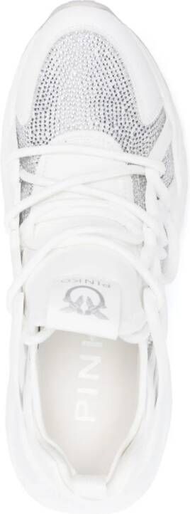 PINKO Love Birds-embellished sneakers White