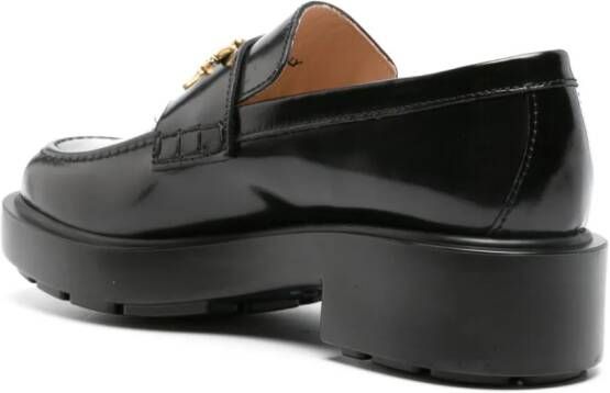 PINKO Love Birds leather loafers Black