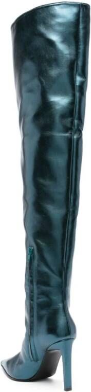 PINKO Pleyel 90mm thigh-high boots Blue