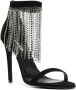 PINKO rhinestone-fringe suede sandals Black - Thumbnail 2