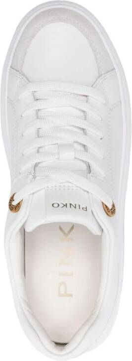 PINKO Yoko leather sneakers White