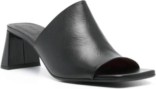 Plan C 50mm leather mules Black