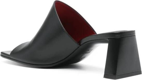 Plan C 50mm leather mules Black