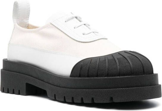 Plan C canvas lace-up shoes Neutrals