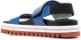 Plan C colour-block touch-strap sandals Blue - Thumbnail 3