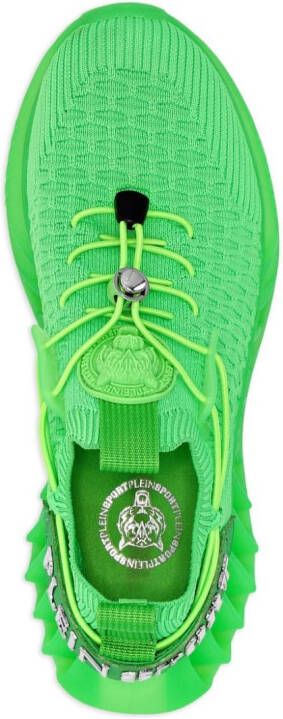 Plein Sport Runner knitted sneakers Green