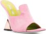 Pollini 105mm suede mules Pink - Thumbnail 2