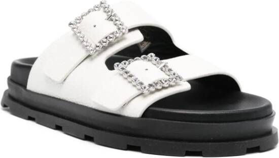 Pollini double-strap sandals White