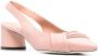 Pollini pointed gathered slingback strap pumps Pink - Thumbnail 2