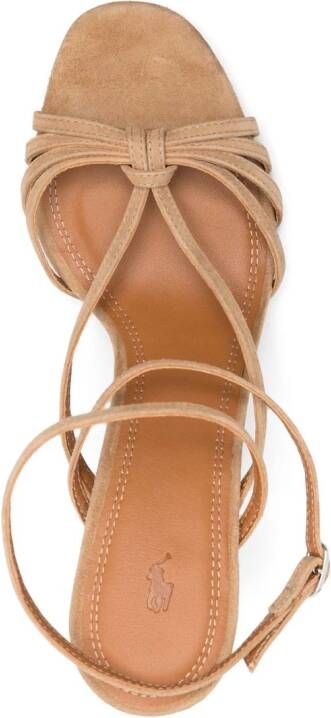 Polo Ralph Lauren 100mm leather sandals Brown