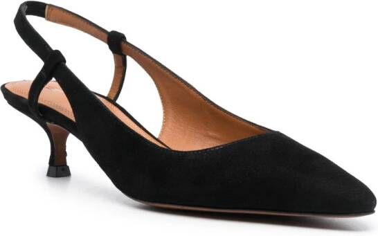 Polo Ralph Lauren 50mm pointed-toe leather pumps Black