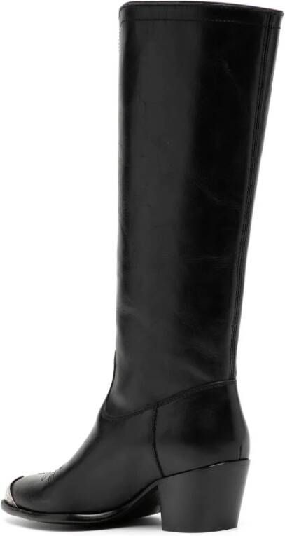 Polo Ralph Lauren 55mm metal-toecap leather boots Black