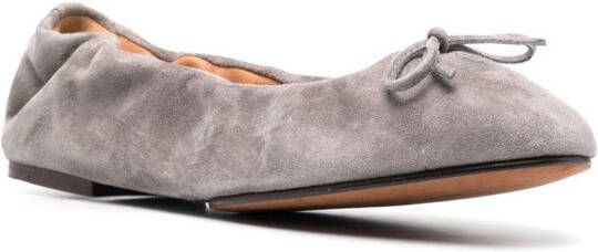 Polo Ralph Lauren bow-detail ballerina shoes Grey