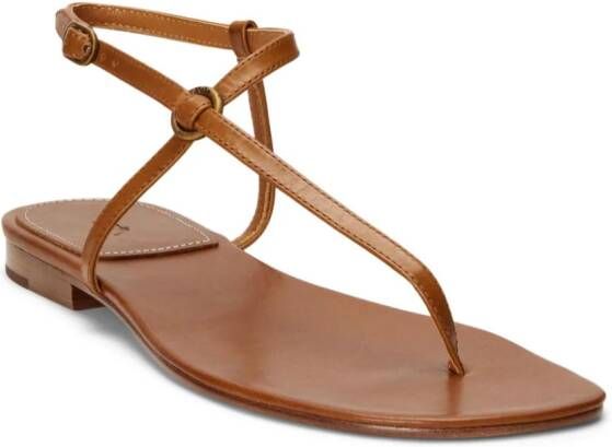 Polo Ralph Lauren buckle-fastened leather sandals Brown